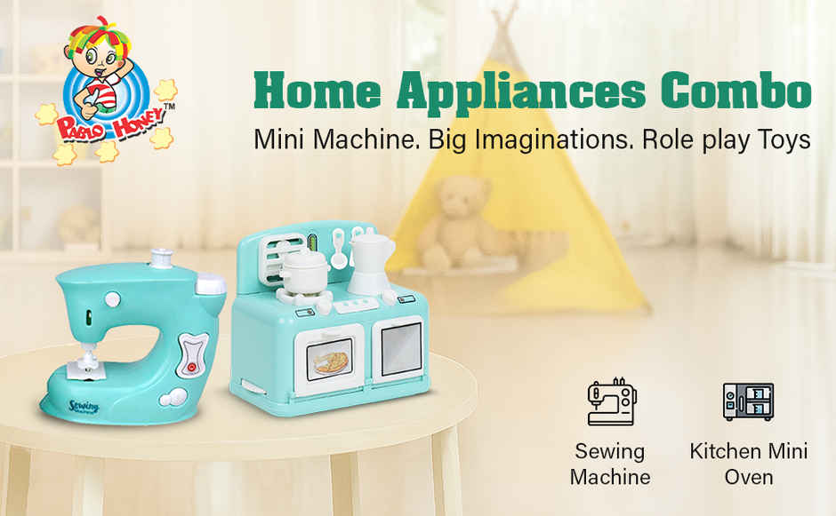 Anz Toy Green Oven & Sewing Machine