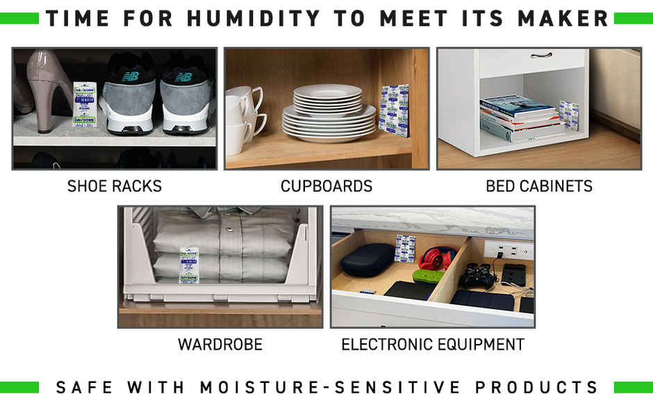 Davsorb Moisture Absorber | Store Room | Cupboard | Shoes Camera Bag & Documents Folder