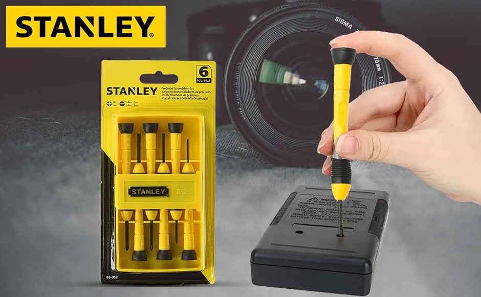 STANLEY 66-052 6-Piece Precision Screwdriver Set, 4 Slotted & 2 Phillips, Ideal For Machines, Cars