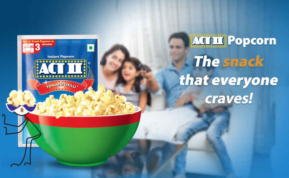 ACT II Instant Tomato Chilli  Popcorn | Tomato Chilli Seasoning Sachet included | Ready in 3 minutes