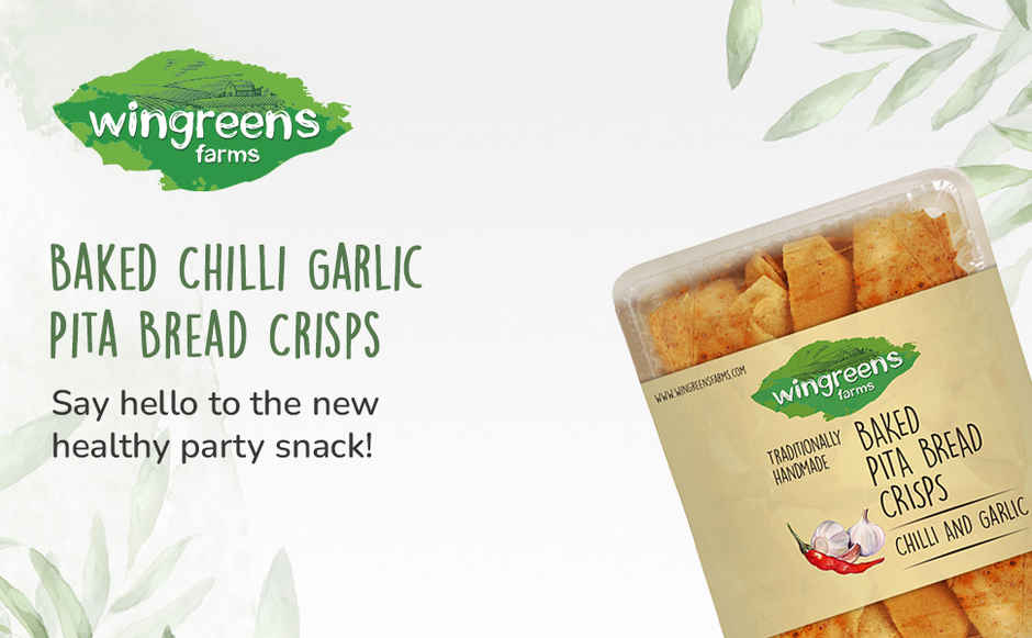 Wingreens Farms Baked Pita Chilly Garlic Bread