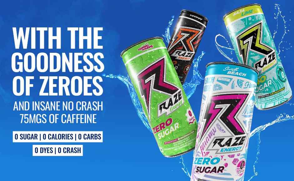 Raze Sour Gummy Worms Energy Drink