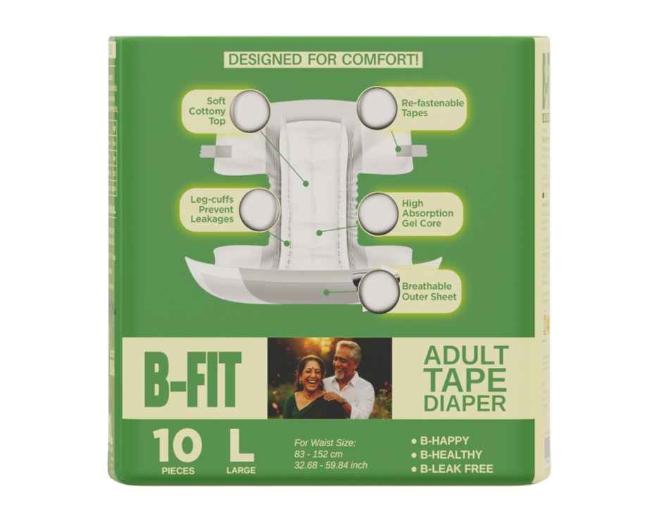 B-FIT Adult Diaper Tape | Economy Type | L | 32.68 - 59.84 inch