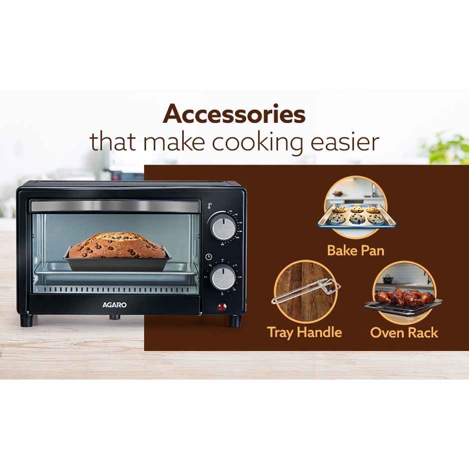 Agaro Marvel 9L Oven Toaster Griller, Cake Baking, Grilling, Toasting, Otg, 800W