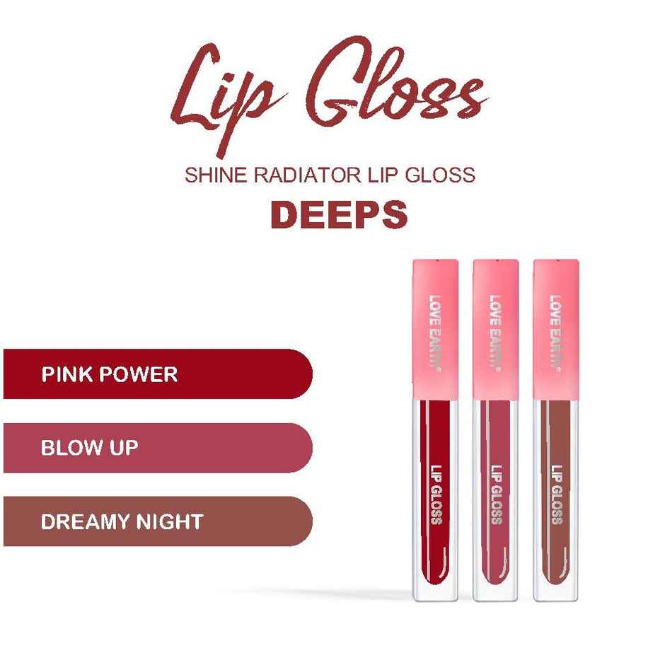 Love Earth Liquid Lip Gloss - Deeps Mini Combo | Lightweight Non Sticky