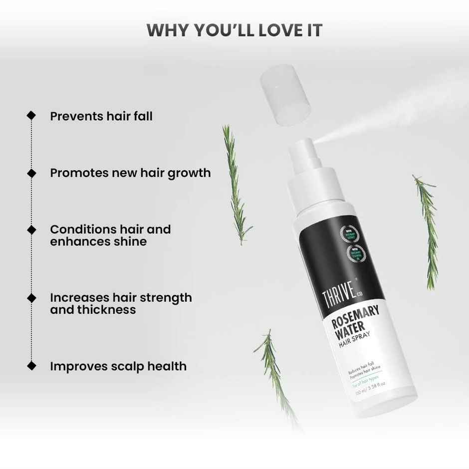 Thriveco Rosemary Water Hair Spray With 100% Natural Rosemary Extract For Men & Women,