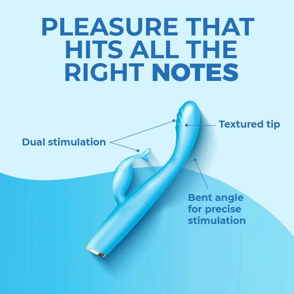 MsChief Crescendo Dual Spot 10 Frequencies And 5 Speeds | Bent Angle | Waterproof | Massager