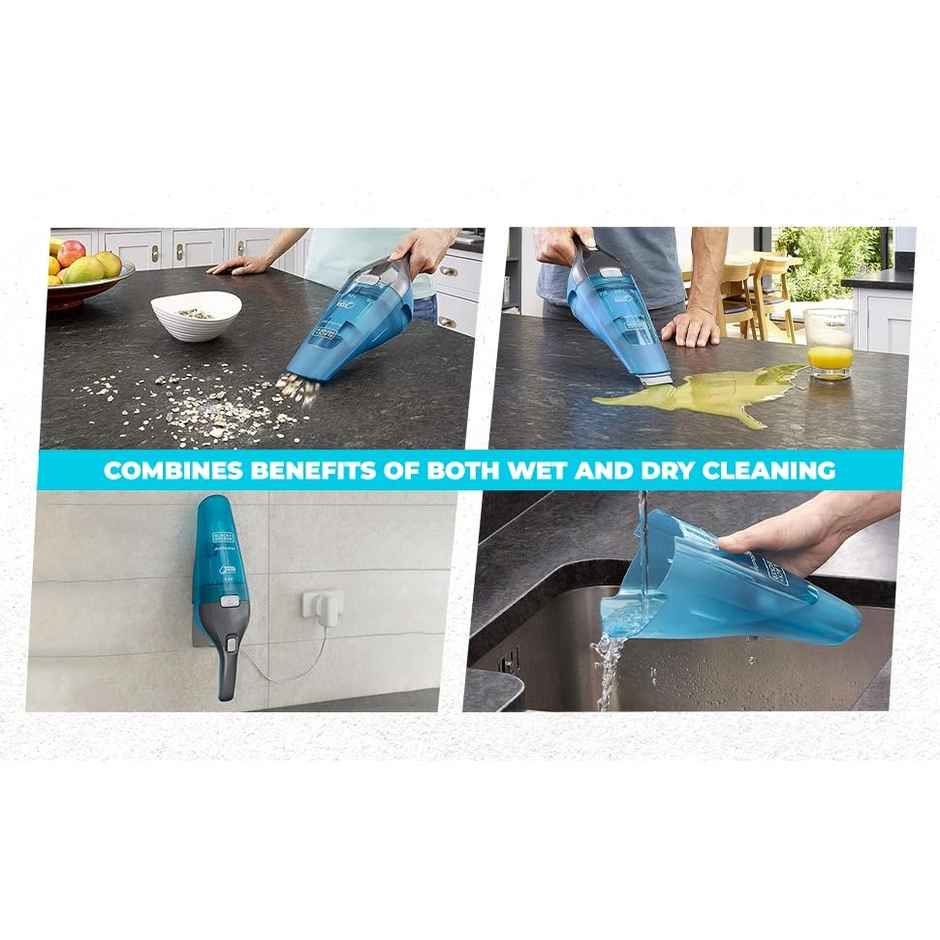 BLACK+DECKER WDC215WA-IN 7.2 V 10.8 W Wet and Dry Cordless Dustbuster, Handheld Vacuum Cleaner