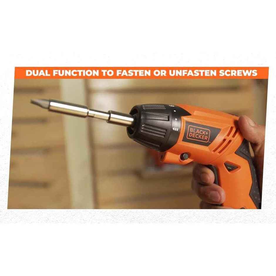 BLACK+DECKER KC4815 4.8V 200 RPM Cordless Screwdriver Set with LED Worklight, 15-Pc. Screw Bits Set