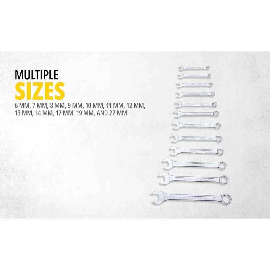 STANLEY Chrome Vanadium Steel Combination Spanner Set With Maxi-Drive System | Set of 12 | 70-964E