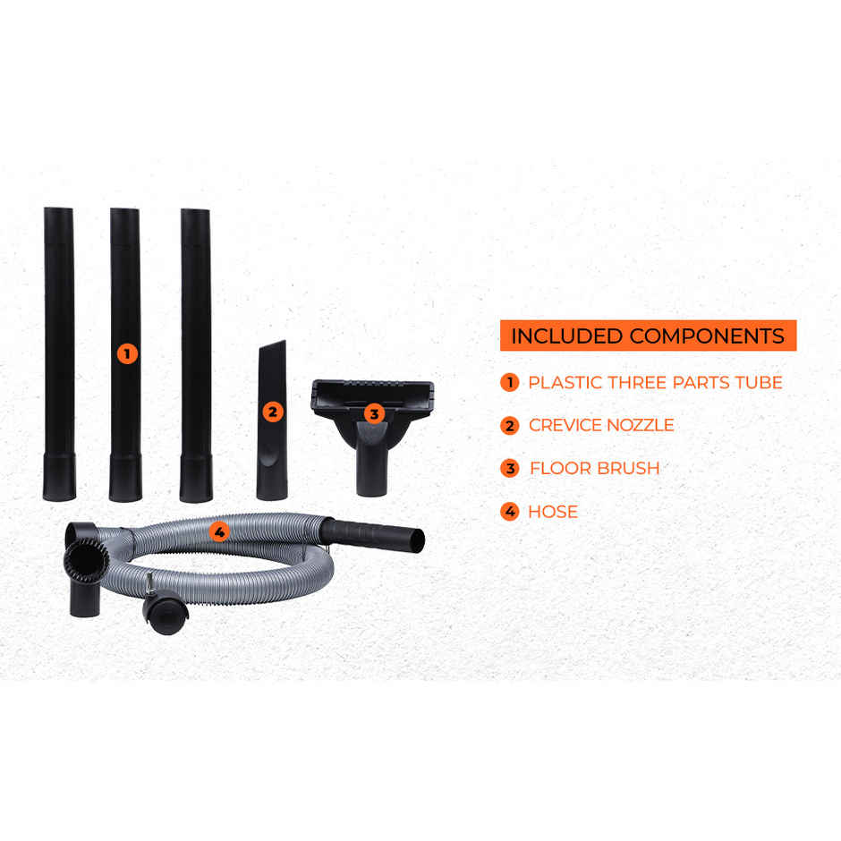 BLACK+DECKER BDWD08-B1 220V 1000 W Wet and Dry Vacuum Cleaner with Cannister Body, 8L Capacity