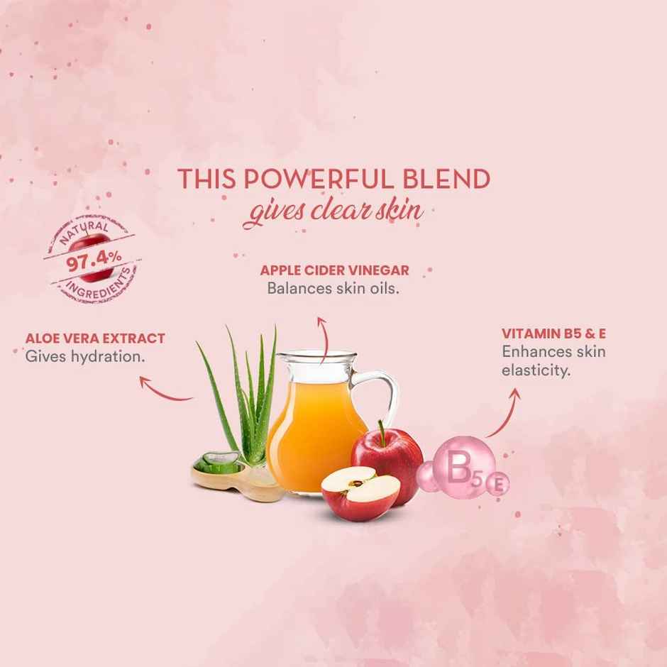 WOW Skin Science Apple Cider Vinegar Foaming Face Wash - No Parabens, Sulphate & Silicones