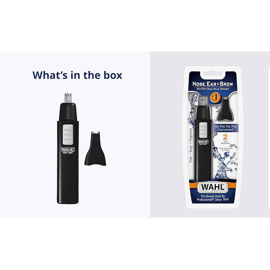 Ear, Nose & Brow Trimmer for Men | Stainless Steel Blade | Black, Silver