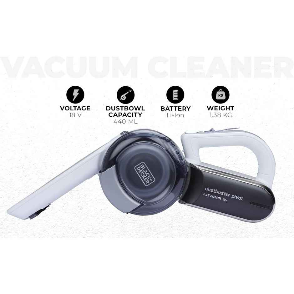 Black+Decker Pv1820Lf - B1 18V 2.0Ah Cordless Vacuum Cleaner With Bowl Capacity 440 ml