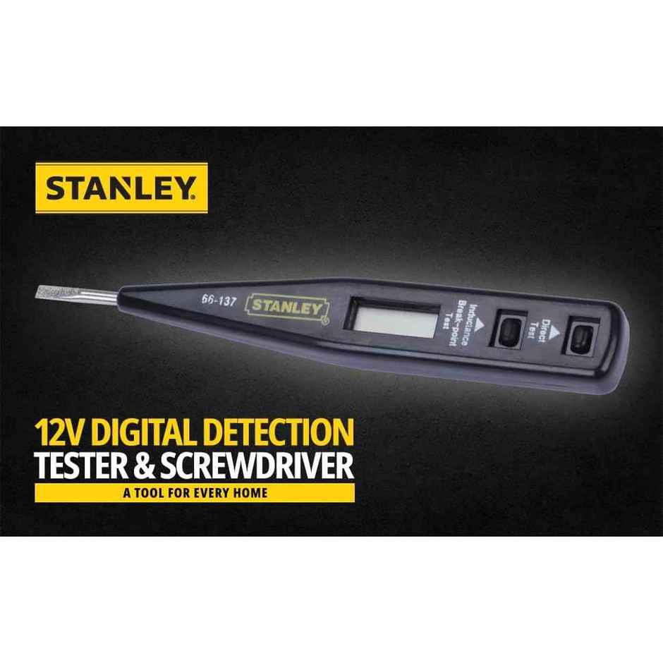 STANLEY 66-137 2-in-1 12V Digital Detection Tester & Screwdriver For Home, DIY & Professional Use