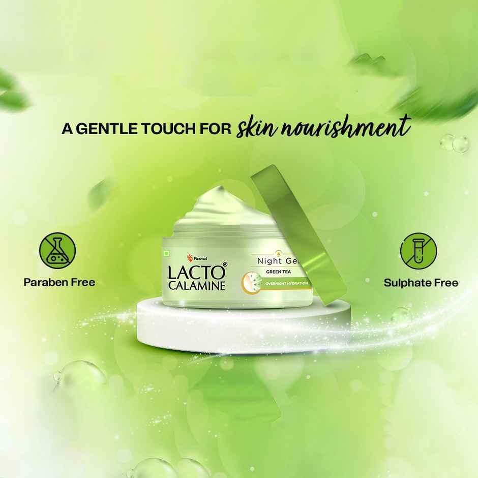 Lacto Calamine Green Tea Night Gel For Overnight Hydration & Moisturisation