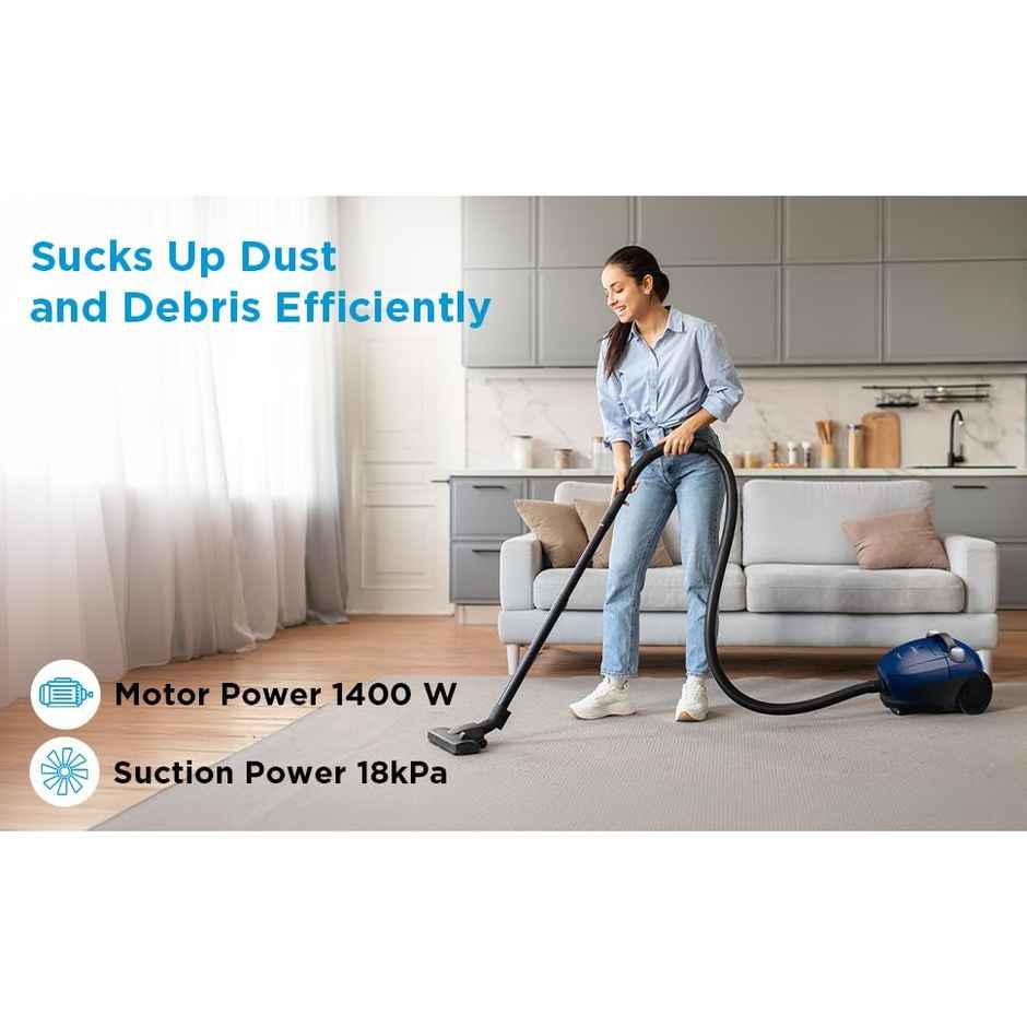 Midea 11s Bagged Canister Vacuum Cleaner - Blue