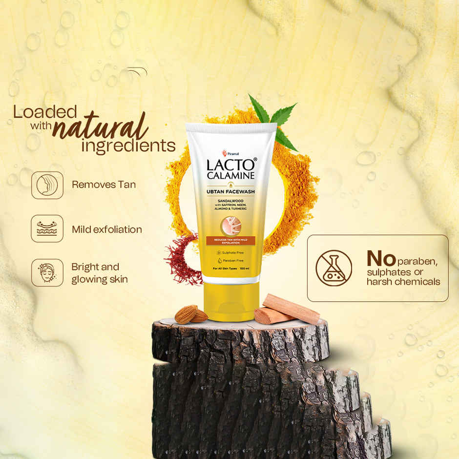 Lacto Calamine Ubtan Face Wash For Glowing Skin Natural Face Wash With Sandalwood