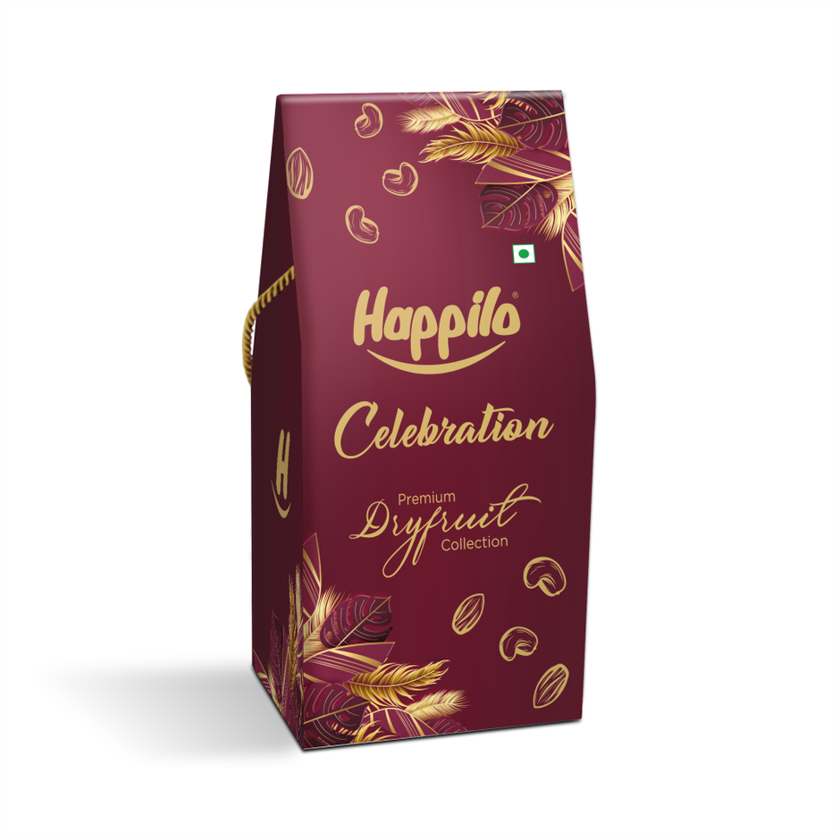 Happilo Dry Fruit Gift Pack | Mangalam Hamper Box | Almonds, Cashews, Raisins & Date Bites