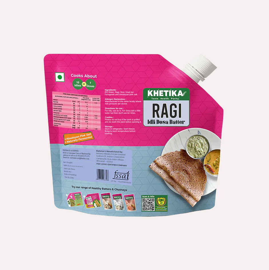 Khetika Ragi Idli Dosa Millet Batter