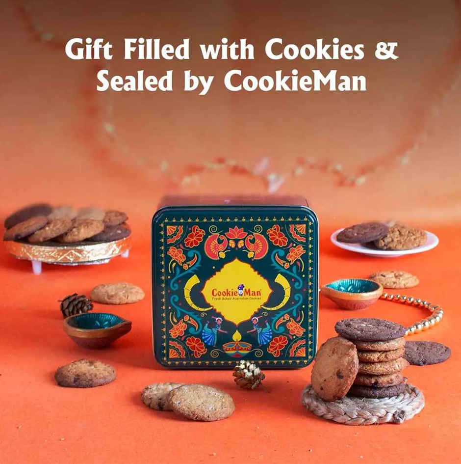 Cookie Man Raksha Bandhan Assorted Cookies Gift Tin 