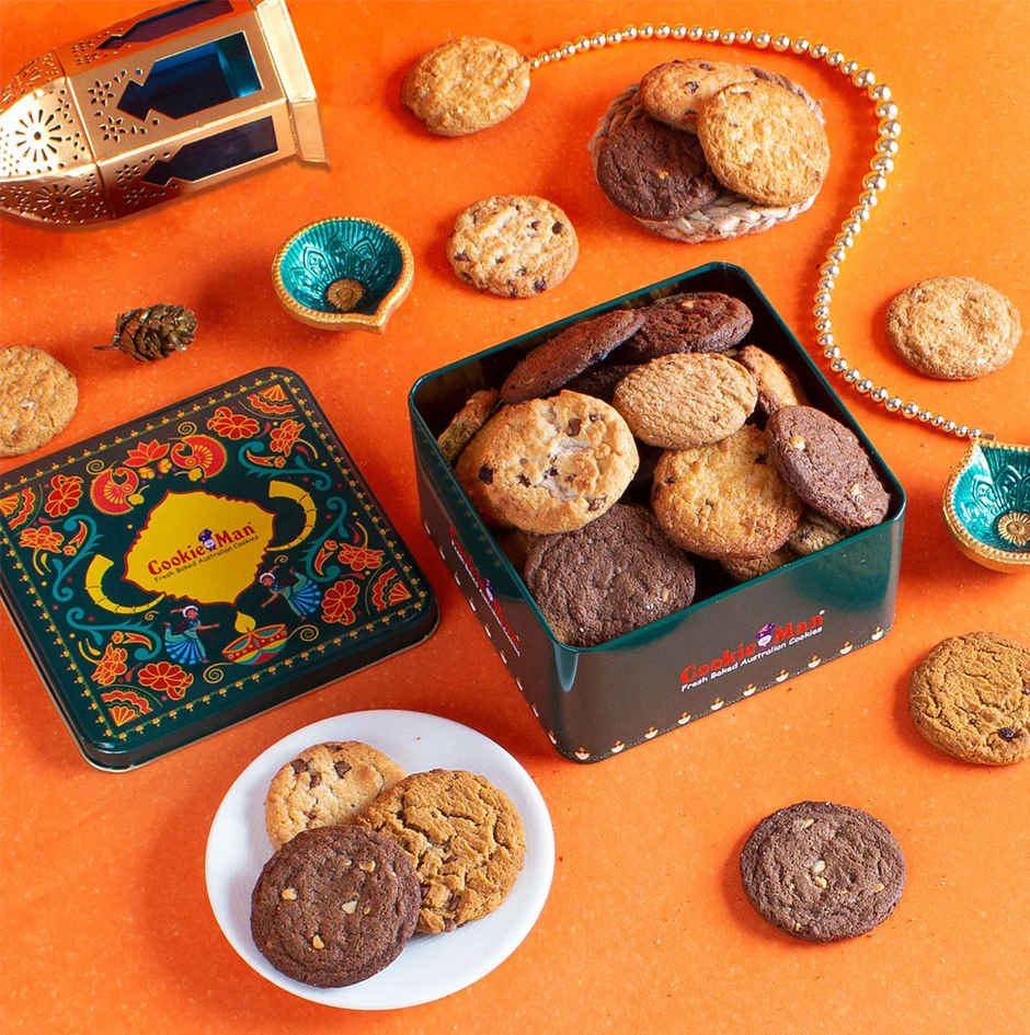 Cookie Man Raksha Bandhan Assorted Cookies Gift Tin 
