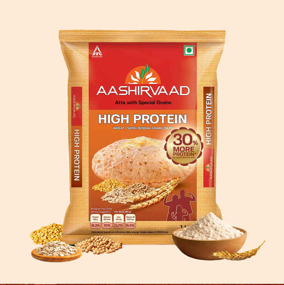 Aashirvaad Atta With High Protein | Multigrain Mix With Soya | 25% Daily Protein From 3 Rotis