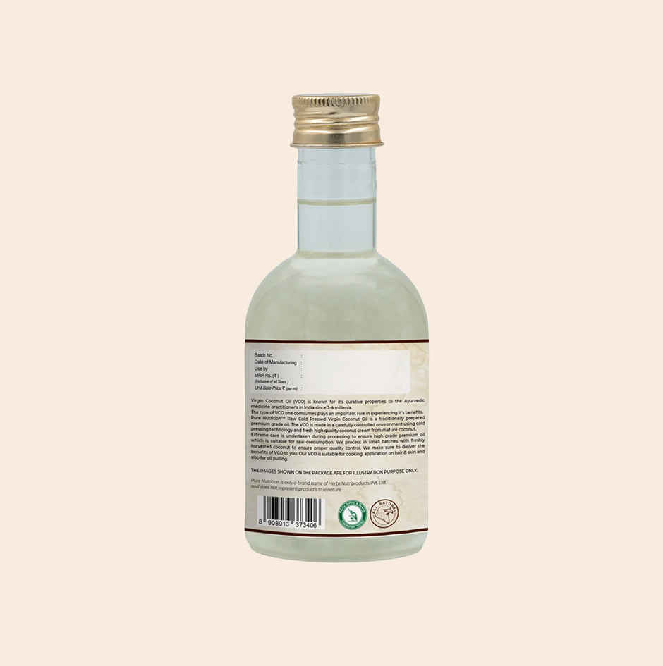 Pure Nutrition Virgin Coconut Oil | Cold Pressed | A1 Grade | Pure & Unrefined