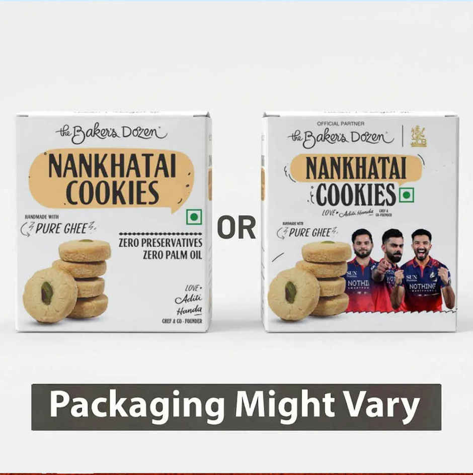 The Baker's Dozen Nankhatai Cookies | 24% Pure Ghee | Real Pistachios | Healthy Cookies | Biscuits