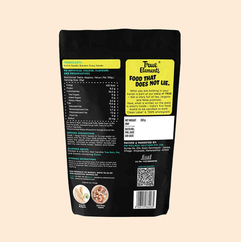 True Elements Halim Raw Seeds