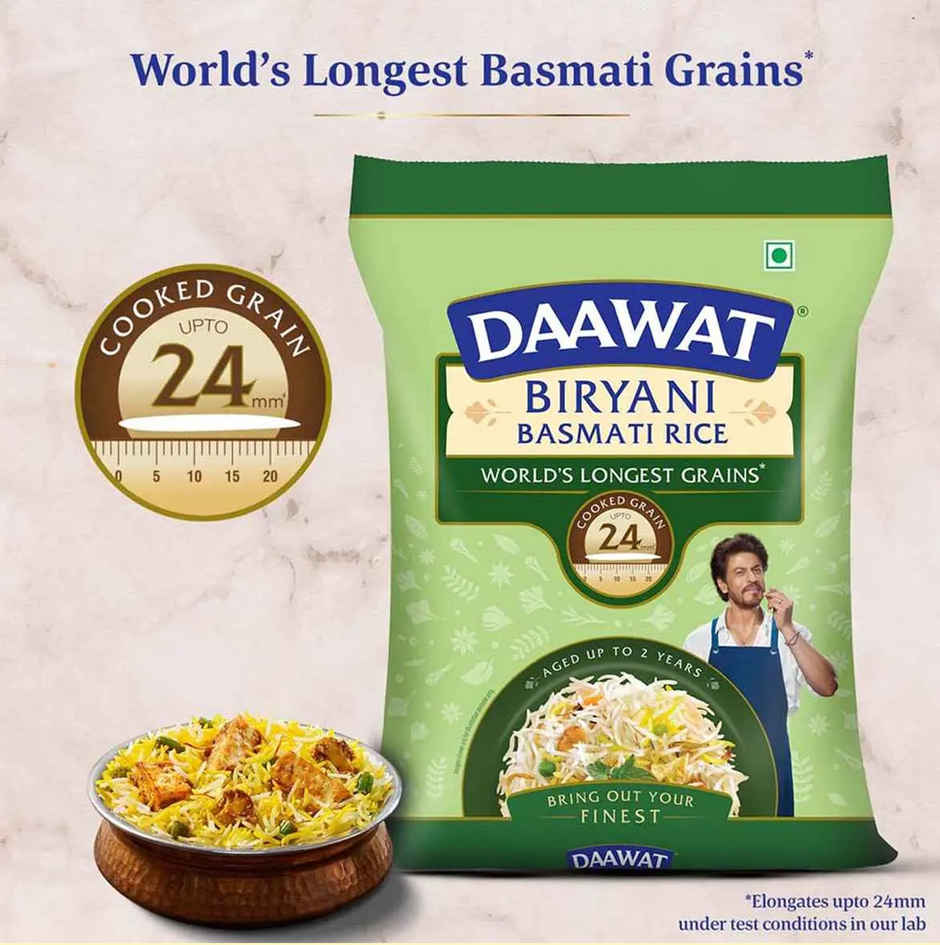 Daawat Biryani Pure Basmati Rice | Extra Long Grain
