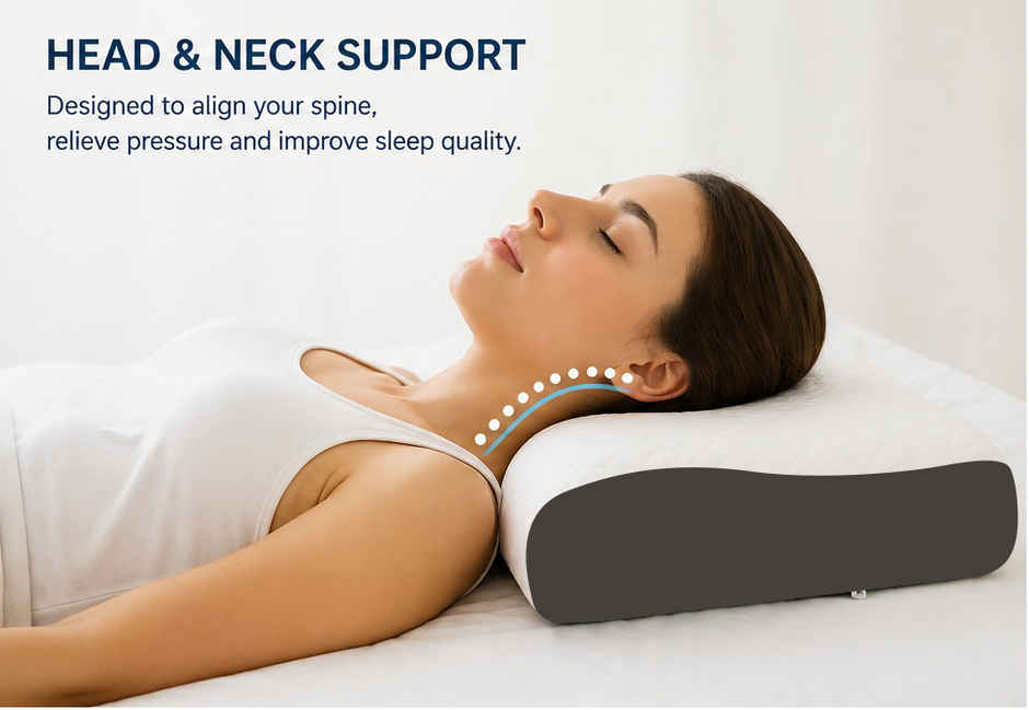 STATUS Wave Ease Memory Pillow - 30 x 45 cm