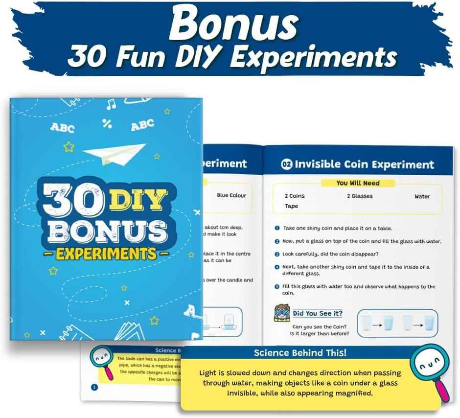 Physics Wallah Curious Jr 150+ Experiments Science Explorer Kit | Multicolor