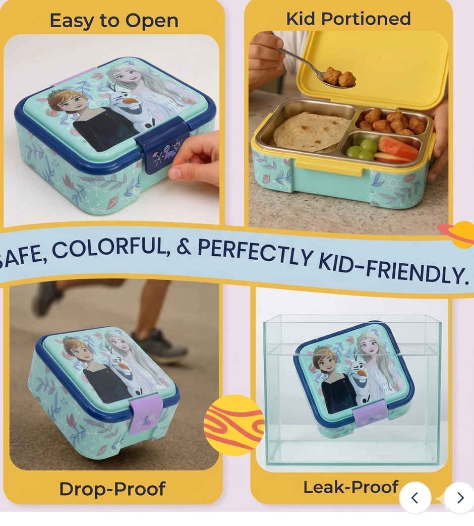 Striders Supreme Multi Compartment Sandwich Box Frozen Snowy Tale