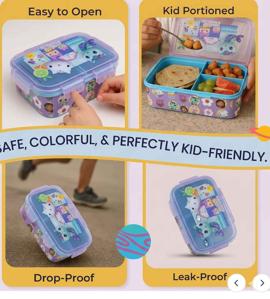 Striders Multi Compartment Rectangular Sandwich Box Gabby'S Dollhouse | XL