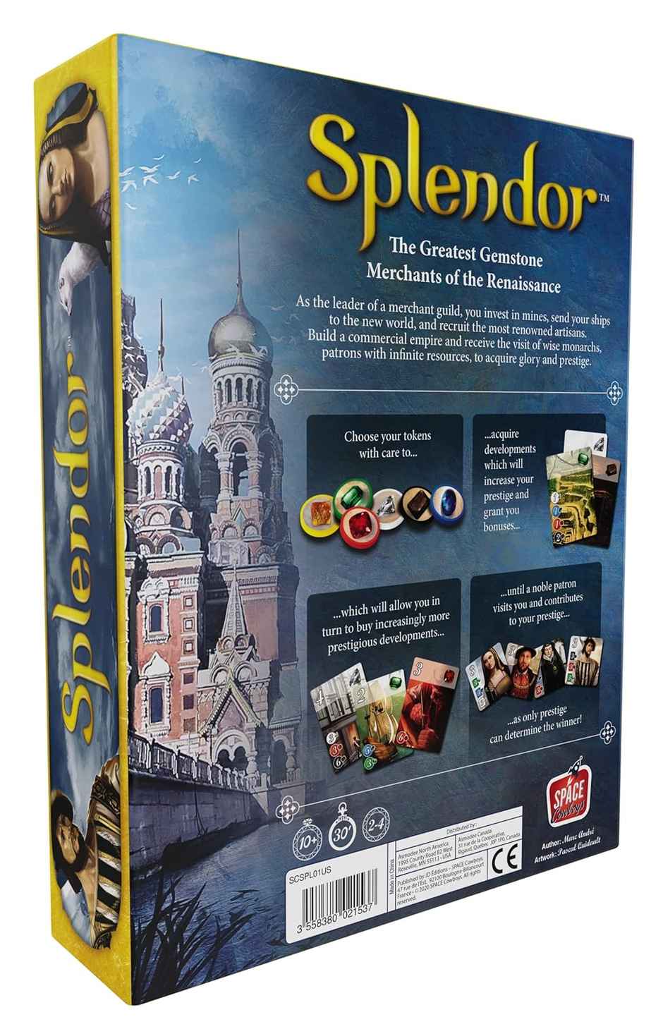 Awestuffs Splendor Board Game Adventure Game for Adults and Family 2 to 4 Players Board Game
