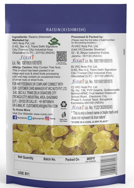 Nutraj Round Raisin | Kismish