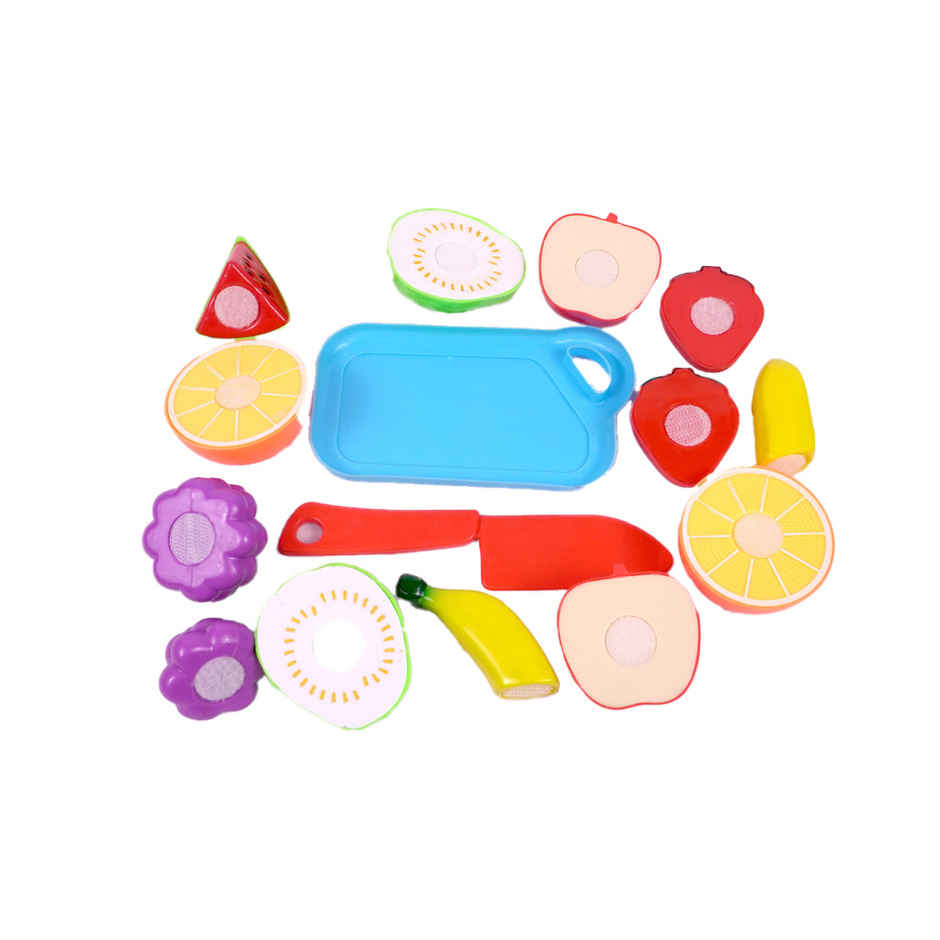 Toyshine Realistic Sliceable Fruits and Vegetables Cutting Play Toy Set | Multicolour
