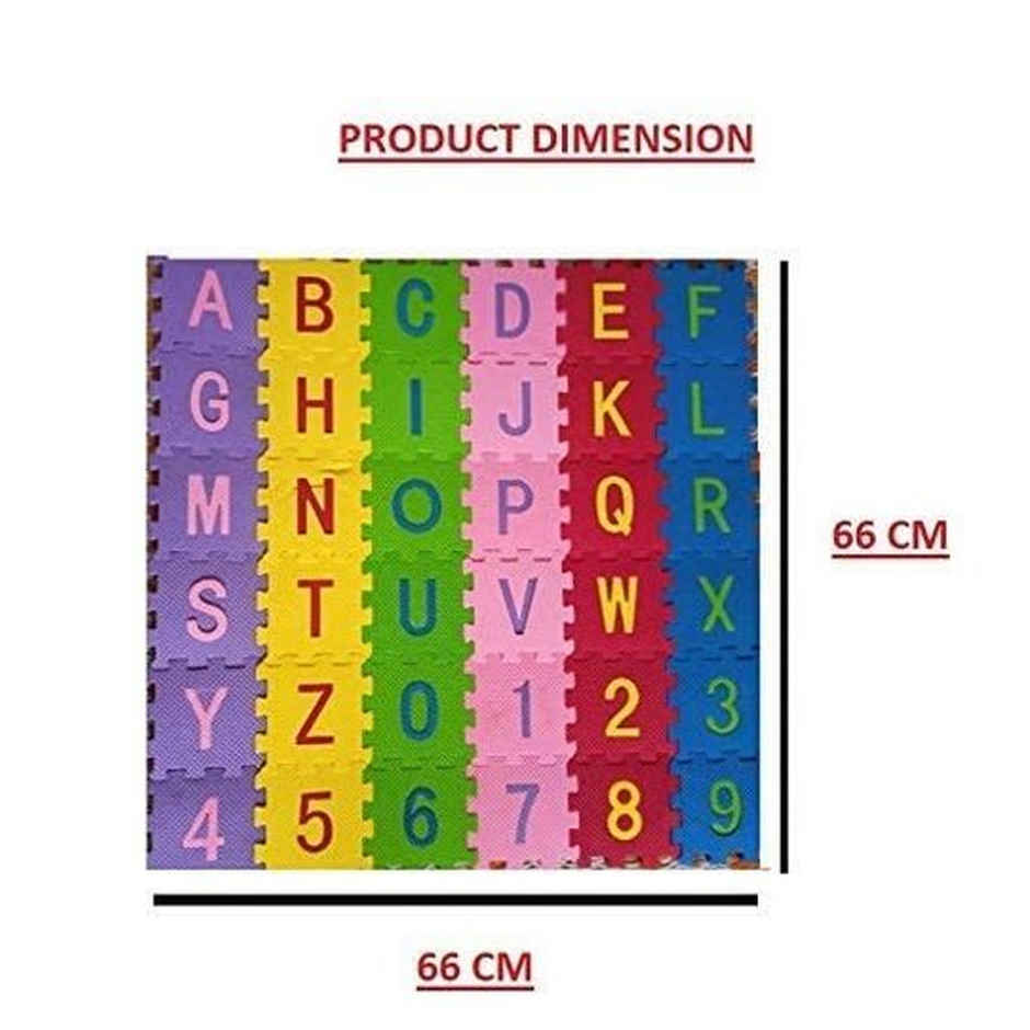 Toyshine 36 Pcs Abc 123 Interlocking Foam Puzzle Play Mat