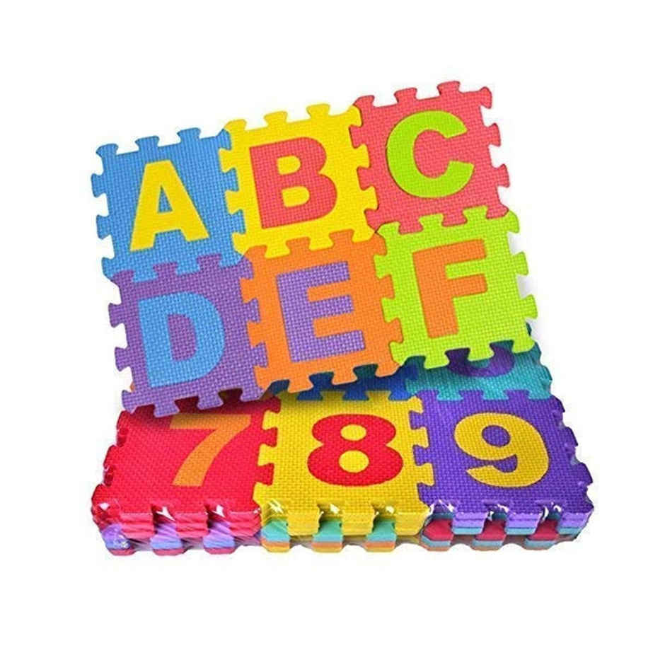 Toyshine 36 Pcs Abc 123 Interlocking Foam Puzzle Play Mat
