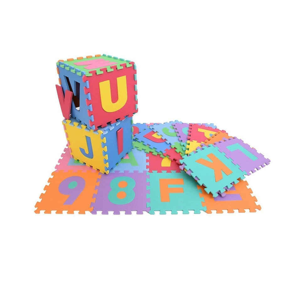 Toyshine 36 Pcs Abc 123 Interlocking Foam Puzzle Play Mat
