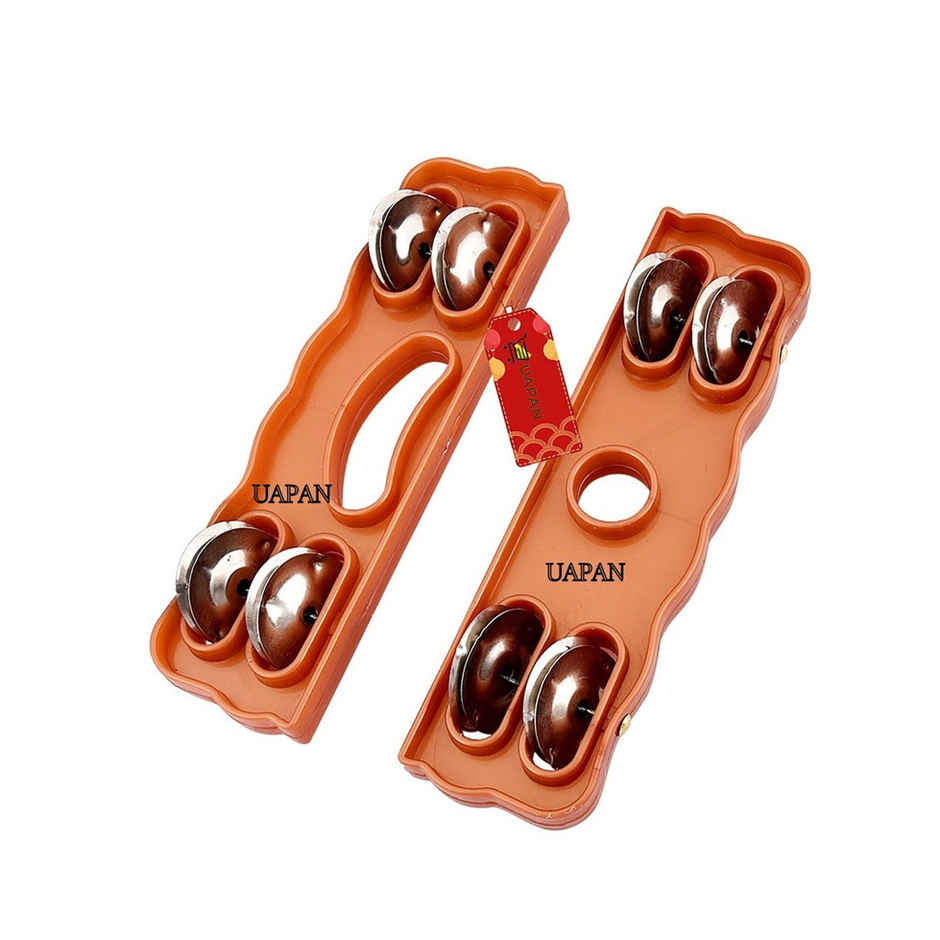 Uapan Plastic Taal Kanjira/Kartal Kirtan I Puja-Bhajans I Pair Of 1