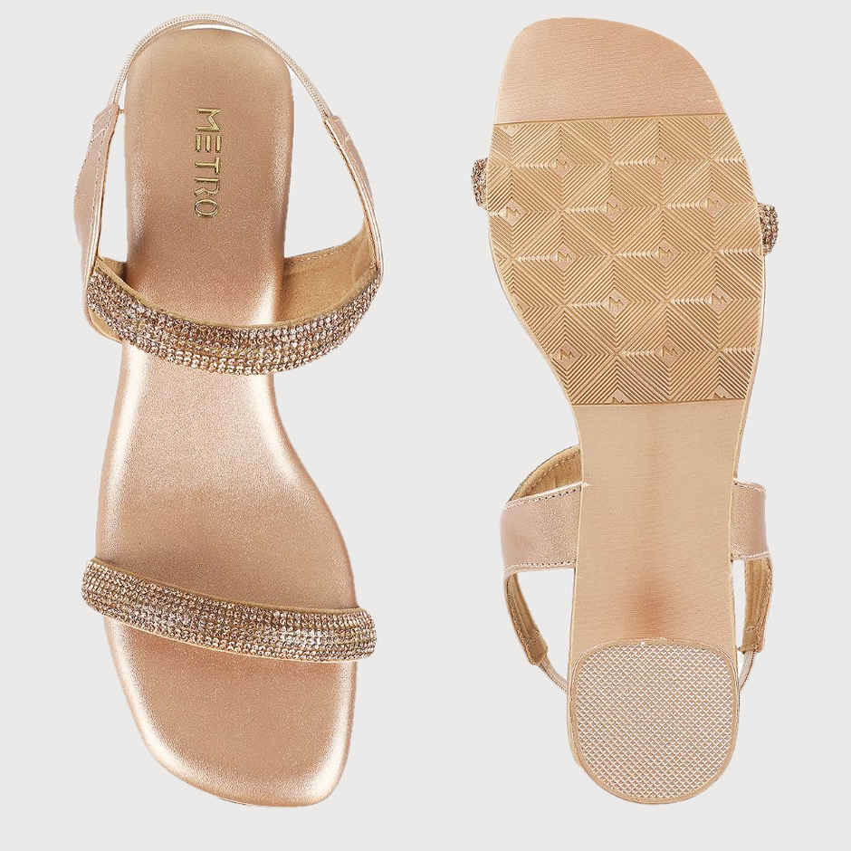 Metro Women Rose Gold Color Sandal - Ethnic | Size UK 5 | 35-345