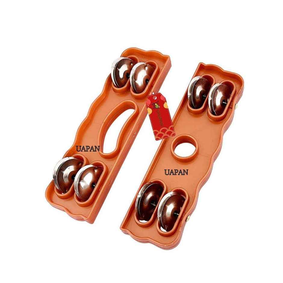 Uapan Plastic Taal Kanjira/Kartal Kirtan I Puja-Bhajans I Pair Of 1