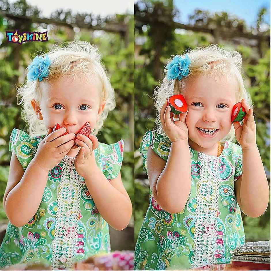 Toyshine Realistic Sliceable Fruits and Vegetables Cutting Play Toy Set | Multicolour