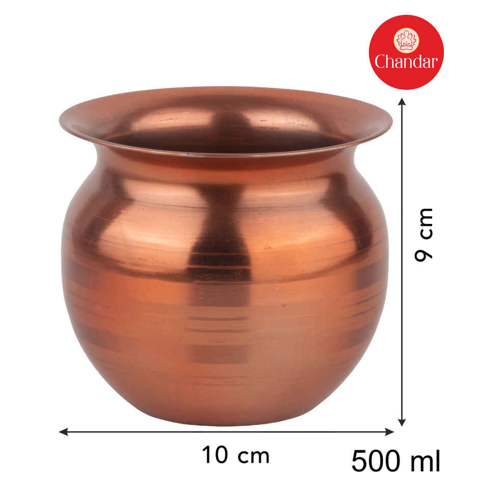 Copper Kalash for Pooja | 500 ml | Chandar