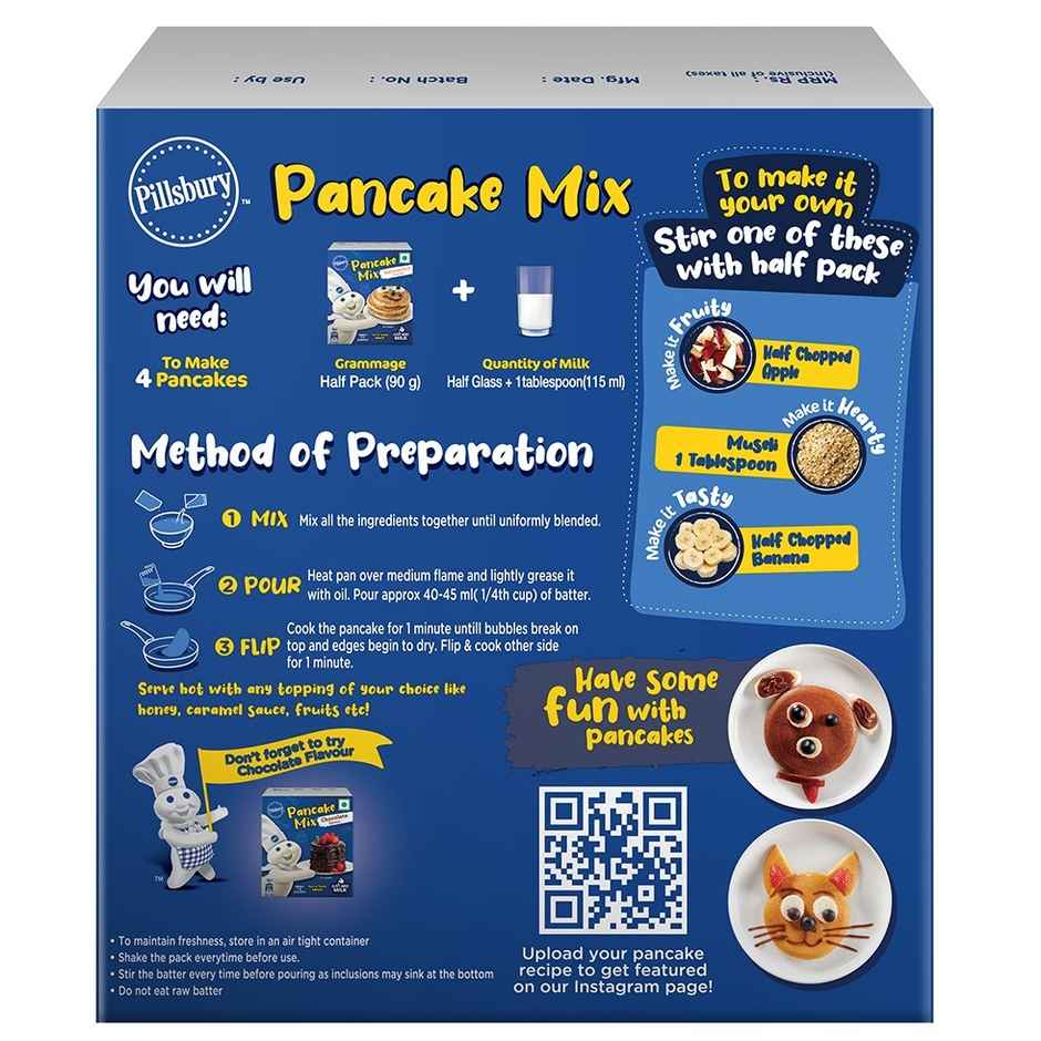 Pillsbury Butterscotch Flavour Pancake Mix | 2-Minute Pancake Mix For Kids