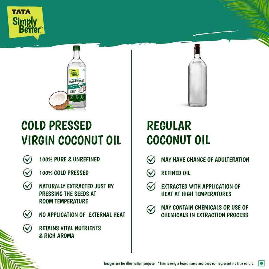 Tata Simply Better Virgin Coconut Cold Pressed Oil | Pure & Unrefined Oil