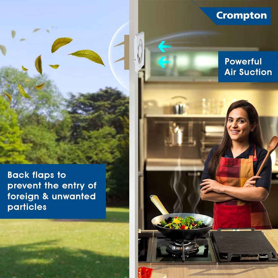 Crompton Brisk Air Neo Exhaust Fan, 250mm/10 inch, for Kitchen, Bathroom and Office, White