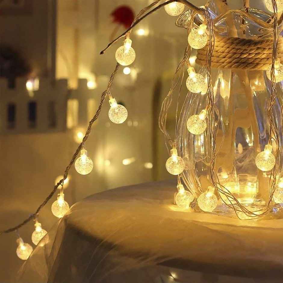 Crystal Ball LED String Light - Warm White | Easy Installation